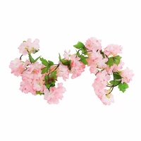 Guirlande de fleurs artificielles de cerisier de haute qualité pour décoration de plafond, fleurs en plastique pour mariages et fêtes, pour Noël et Halloween