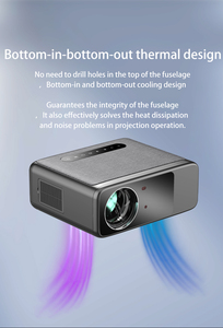 Ryingtech lt2 1080p חכם אנדרואיד מיני מקרן נייד אוטומטי HD 4k עם מנורה הוביל לתיאטרון ביתי וחינוך שחור - Product Image 5