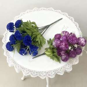 Usine en gros pas cher prix oeillet Dianthus fleur Slik artificielle pour la fête des mères décorations de mariage cimetière tombe - Product Image 2