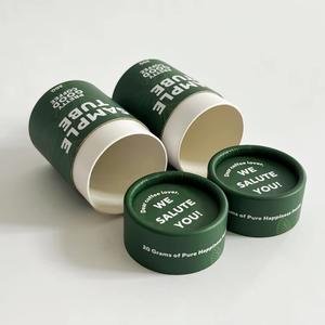 Récipient de cylindre biodégradable de qualité alimentaire en papier kraft pour café thé pot de cosmétiques recyclable écologique en gros - Product Image 4