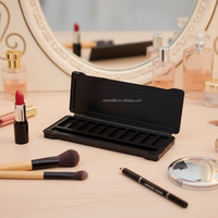 Organisateur de cosmétiques pliable à 13 compartiments, pour palettes de fards à joues scintillants, support pour poudre compacte, miroir en option, personnalisable en ABS/PP
