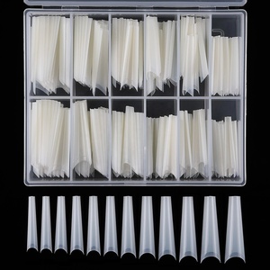 240 unids/caja XXL puntas de <span class=keywords><strong>uñas</strong></span> de ataúd <span class=keywords><strong>Extra</strong></span> <span class=keywords><strong>largas</strong></span> media cubierta transparente/<span class=keywords><strong>uñas</strong></span> postizas naturales Prensa en suministro de salón de acrílico <span class=keywords><strong>uñas</strong></span> postizas - Product Image 2