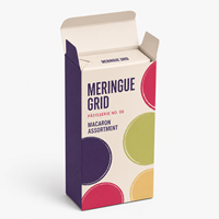 Cartons pliables à rabat personnalisés en carton écologique avec pelliculage mat pour coffrets de macarons faits main