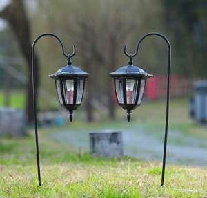 Décoration de chemin de conception moderne étanche <span class=keywords><strong>et</strong></span> durable crochets de bergers alimentés par LED pour l'extérieur lampes solaires suspendues - Product Image 5