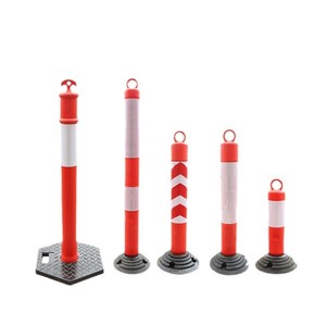Poste de Advertencia Autoestabilizable Qingli'ao, Poste de Plástico Reflectante Elástico de PE, Barrera Anticollisión Tipo Tumbler - Product Image 3