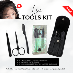 Kit pour perruques Lace Front Kit de perruque à bande élastique avec bâton de cire pour cheveux et spray fondant pour dentelle Outils d'extension de cheveux - Product Image 5