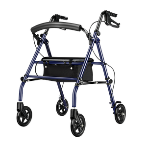 ToWell 医用助行器带 6 英寸轮子，可折叠，可拆卸靠背，带软垫座椅，U 型刹车 - Product Image 2