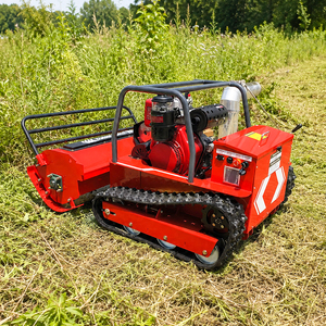 Meilleures ventes CE EPA Tondeuse à fléaux sur chenilles télécommandée pour exploitation agricole et verger, tout-terrain, puissante machine de coupe d'herbe - Product Image 2