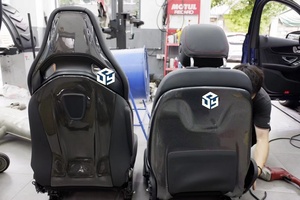 <span class=keywords><strong>Asientos</strong></span> Deportivos Recaro <span class=keywords><strong>de</strong></span> Cuero Negro para Mercedes-Benz A45 CLA45 W176 W177 AMG, <span class=keywords><strong>Asientos</strong></span> Delanteros <span class=keywords><strong>de</strong></span> Doble Fila con Calefacción (Costuras Rojas) - Product Image 5