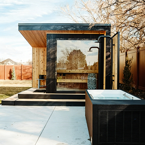 New Deign Sauna Stove Wooden Sauna Home Use Hemlock Wooden Shower Sauna for Family Use with Heat-<strong>insulating</strong> Thick Wall <strong>Panels</strong> - Product Image 1