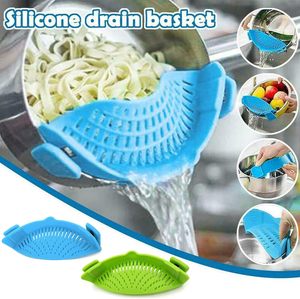 Passoire de cuisine intelligente pliable en silicone résistante à la chaleur à clipser pour casseroles - Product Image 3