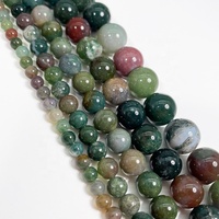 Vente en gros d'agate indienne naturelle pour la fabrication de bijoux, colliers, bracelets, pierres précieuses, perles en vrac 4mm 6mm 8mm 10mm 12mm 14mm