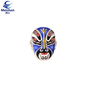 Maschera Facciale Tradizionale Meishan con Incisioni Floreali di Drago e <span class=keywords><strong>Fenice</strong></span>, Finitura in Bronzo Antico, Distintivo da Collezione del Patrimonio Culturale - Product Image 3