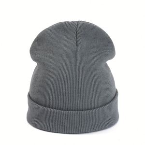 High Quality Custom Embroidery Solid Color Image Style Autumn Winter Soft Warm Knitted <b>Beanie</b> <b>Hat</b> 28 Colors Available Travel - Product Image 6