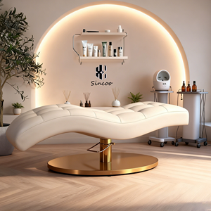 <span class=keywords><strong>Lit</strong></span> d'Esthétique de Luxe en Acier Inoxydable Doré, Moderne, <span class=keywords><strong>Prix</strong></span> Usine, pour Extensions de Cils, Sourcils et Soins du Visage en Salon de Beauté - Product Image 1