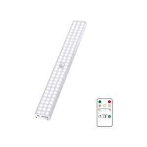 ไฟใต้ตู้ 60 LED ปรับความสว่างได้ วัสดุอะลูมิเนียม+ABS แม่เหล็กไร้สาย ชาร์จไฟได้ พร้อมเซ็นเซอร์ตรวจจับความเคลื่อนไหว แสงขาว 6000K สำหรับใช้ในครัว - Product Image 1