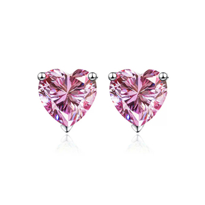Graziosi <span class=keywords><strong>Orecchini</strong></span> a Lobo a Cuore <span class=keywords><strong>Rosa</strong></span> in <span class=keywords><strong>Argento</strong></span> Sterling 925 con Zircone Cubico da 6mm per Ragazze per Appuntamenti Uso Quotidiano Compleanni Gioiello Regalo - Product Image 1