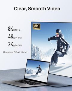 Câble USB 4 prenant en charge l'affichage <span class=keywords><strong>HD</strong></span> 8K et la télévision <span class=keywords><strong>HD</strong></span>, transfert de données 40 Gbps, charge rapide 240W, USB Type C vers C pour téléphone/ordinateur portable/moniteur - Product Image 6
