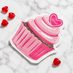 Serviettes en papier en forme de cupcake, imprimées de cœurs roses, jetables, pour la Saint-Valentin, décoration de table, serviettes découpées - Product Image 6