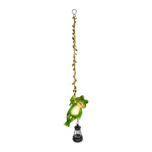 Solarbetriebene Frosch-Hängelampe aus Kunstharz für den Außenbereich, regenfest, Gartendekoration - Product Image 5