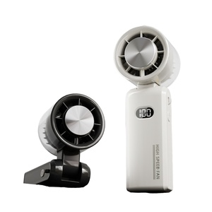 Ventilador Eléctrico de Mano de Alta Velocidad con Pantalla Digital, Recargable por USB, Plegable, Portátil, con Batería Integrada, para Uso Doméstico y al Aire Libre - Product Image 1