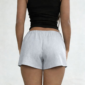 Classic Stripes Breathable Washed Belt Drawstring <b>Shorts</b> Eco-Friendly Casual Summer Lounge Wear Factory Direct - Product Image 6