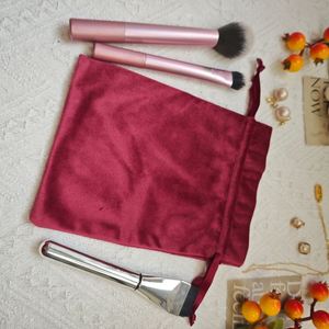 Pochette en velours imprimée personnalisée de haute qualité avec cordon de serrage pour emballage, couleur violet baie, pour cosmétiques, bijoux et cadeaux (vente en gros) - Product Image 3