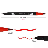 Marqueur double pointe transfrontalier, stylo aquarelle lavable, ensemble spécial de dessin pour enfants, stylo fin, matériau PP