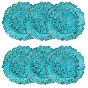 مخصص 13 بوصة ضوء الشعاب المرجانية الأزرق ، طاولة الزفاف الأنيقة ، ديكورات الحفلات ، شاحن لوحة الشعاب المرجانية البلاستيكية الفاخرة - Product Image 5