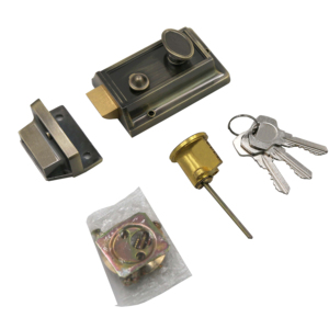 <span class=keywords><strong>Serrure</strong></span> multipoints avec pêne dormant de nuit de haute qualité pour porte d'entrée, en laiton, <span class=keywords><strong>double</strong></span> cylindre, pour portail, à encastrer - Product Image 1