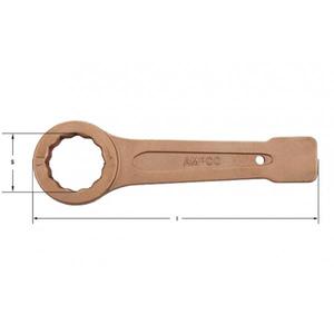 AMPCO - SW0055B Clé à frappe Safewrench, Cuivre Béryllium (métrique) CLÉS, CLÉS ET CLÉS À RÉGLAGE - Product Image 1