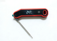 Termometer Daging Digital Profesional Bacaan Instan 3X Lebih Cepat 0.6 Detik Probe Plastik Tahan Air Layar LCD Bertenaga Baterai