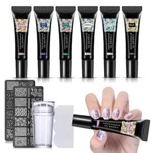 Kit de vernis gel 3d pour salon de manucure, lentilles et plaques d'estampage, idéal pour création d'un logo ou de votre propre marque, vente en gros, 1 pièce