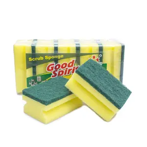 Multi-Use Heavy Duty Scrub Sponge Extra Thin Yellow Cleaning Sponges Eraser Sponge For Kitchen Bathroom Furniture