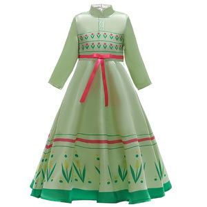 D0075 Vestito da Principessa <span class=keywords><strong>Elsa</strong></span> Anna per Bambini Alta Qualità Maniche Lunghe Abito per Feste in Maschera - Product Image 5