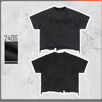 T-shirts pour hommes de haute qualité, vintage, en tissu épais, à ourlet brut, coupe ample, effet délavé, coupe ajustée, personnalisés, imprimés et coupés sur mesure