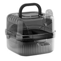 Maison pour hamster portable à double étage, villa de luxe extra large, cage pour hamster dorée, cage en plastique pour petits animaux, accessoires pour animaux de compagnie, solide