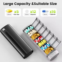 Pilule hebdomadaire usinée par EDM de fil CNC pour étui support de stockage de médicaments distributeur de pilules suppléments vitamines pilule en aluminium de qualité supérieure