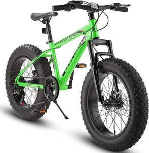 26/20 Polegada Pneu Gordo Bicicleta Velocidade Mountain Bike Freio A Disco Duplo Cidade Urbana Bicicleta Completa Shimano 21 7 Aço Adulto Juventude 28 25KG B158