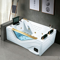 Baignoire de massage pour bébé avec hydrothérapie, baignoire de massage blanche de qualité pour hydrothérapie, prix de la baignoire de massage moderne en verre pour intérieur