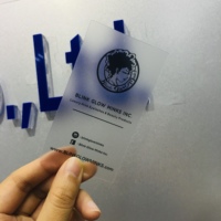 Cartes de visite en PVC transparent personnalisées, impression sur mesure, vente en gros d'usine