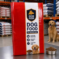 Sac tissé en PP laminé BOPP imprimé sur mesure, directement de l'usine, 10 kg 25 kg pour aliments pour chiens, animaux de compagnie et aliments pour animaux