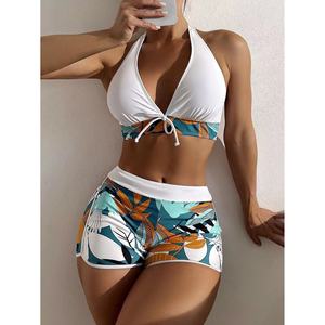 Traje de Baño de Alta Calidad Personalizado y Moderno para Mujer, Bikini de Cintura Alta con Corte Frontal Separado - Product Image 2