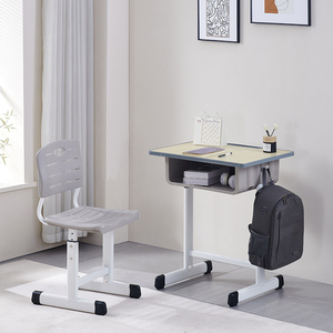 Escritorio y Silla Escolar Modernos al por Mayor, Precio Económico, Fábrica China, Escritorio y Silla Escolar Individual Ajustable <span class=keywords><strong>para</strong></span> Aula - Product Image 5