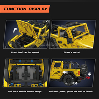 Mould King 15058 Voiture technique le Wrangler SUV, modèle de voiture à tirer en arrière, jouets de construction en briques, cadeau pour enfants, ensembles de blocs de construction