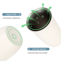 Logo laser personnalisé chaud 12oz tulipe conception double paroi en acier inoxydable 304 réutilisable confortable sans BPA tasse à café gobelet à bière