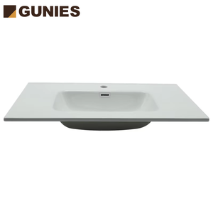 أحواض حوض بورسلين من المصنع مباشرة ، أحواض مرحاض مثبتة على السطح ، خزان غسيل أبيض حديث مع خزانة رفيعة الحافة للفنادق والمغاسل - Product Image 3