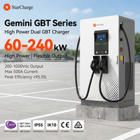 Chargeur rapide pour véhicules électriques StarCharge Gemini GBT Twin GB/T Output App RFID VIN -25 à 50°C IP55 Montage au sol 180 kW