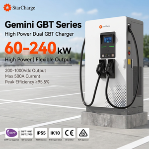 Chargeur rapide pour véhicules électriques StarCharge Gemini GBT Twin GB/T Output App RFID VIN -25 à 50°C IP55 Montage au sol 180 kW - Product Image 1