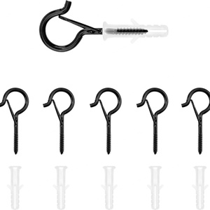 Crochets de suspension noirs EWANG pour lumières de Noël, crochets muraux en bois à visser pour plafond - Product Image 1